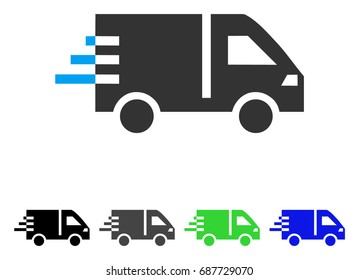 Service Car flat vector pictogram. Colored service car gray, black, blue, green pictogram variants. Flat icon style for graphic design.