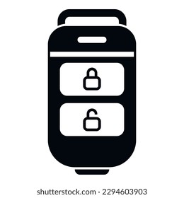 Service-Autoschlüssel Symbol einfache Vektorgrafik. Intelligente Taste. Entsperren