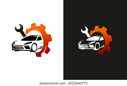 design de ilustração de modelo de vetor de logotipo de carro de serviço