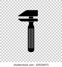 service car station sign vector icon - black illustration