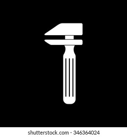 service car station vector icon isolated on black