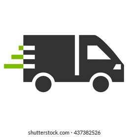 Service Car vector icon. Style is bicolor flat icon symbol, eco green and gray colors, white background.