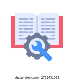 Icono de Catálogo de servicio Ilustración vectorial plana