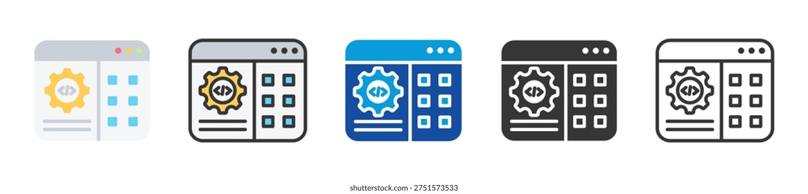 service catalog icon set multi style various collection