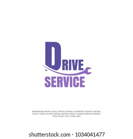 service center, abstract logo, vector illustration. Background for car service