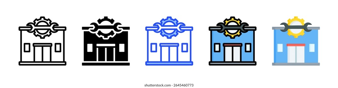 Service Center Icon Collection With Multiple Styles