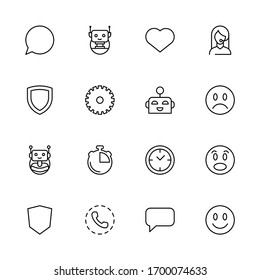 Service center line icon set. Collection of vector symbol in trendy flat style on white background. Service center sings for design.