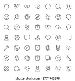 Service center line icon set. Collection of vector symbol in trendy flat style on white background. Service center sings for design.