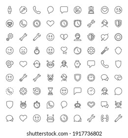 Service center line icon set. Collection of vector symbol in trendy flat style on white background. Service center sings for design.