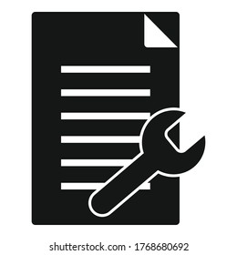 Service center papers icon. Simple illustration of service center papers vector icon for web design isolated on white background