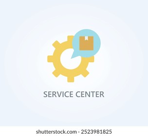 Ilustração De Símbolo De Vetor, Ícone Ou Sinal De Logotipo Do Centro De Serviços
