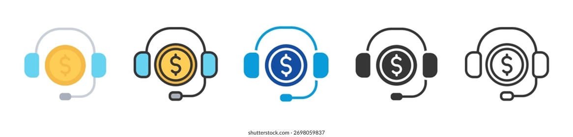 Service Charge Symbol Set Multi-Stil verschiedene Sammlung