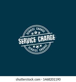 service charge stamp. rubber stamp with the text service charge. service charge label, badge, logo,seal