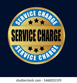 service charge stamp. rubber stamp with the text service charge. service charge label, badge, logo,seal