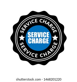 service charge stamp. rubber stamp with the text service charge. service charge label, badge, logo,seal