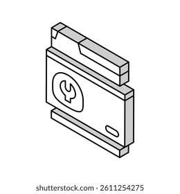 service chat bot isometric icon vector. service chat bot sign. isolated symbol illustration