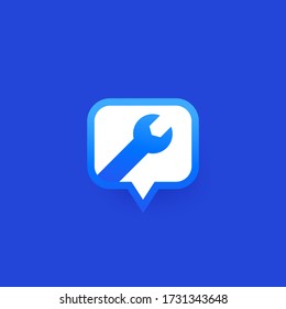 chat de servicio, icono de soporte, vector