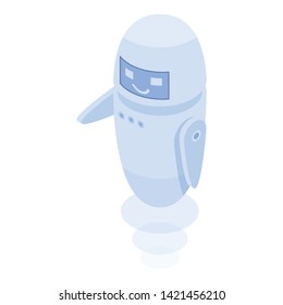 Service chatbot icon. Isometric of service chatbot vector icon for web design isolated on white background