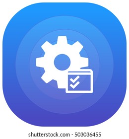 Service Checklist Purple - blue circular UI/UX App Icon / Logo Design