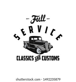 Service classic and custom logo 2 vector