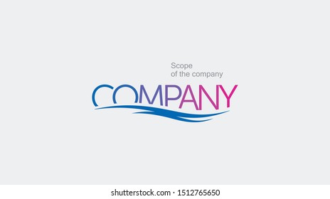 Service company water Logo design vector template. Water waves Logotype concept.