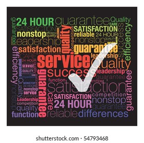 Service concept was created with typographic design