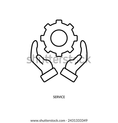 service concept line icon. Simple element illustration. service concept outline symbol design.