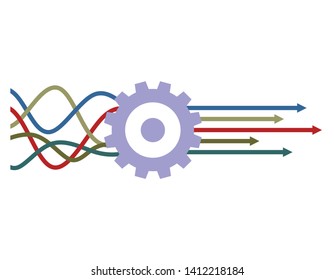 Service Concepts with Gear - Vector illustration