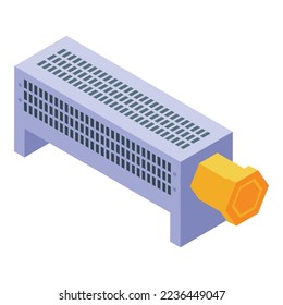 Service convector icon isometric vector. Room energy. Home wall