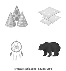 service, cooking and other monochrome icon in cartoon style.animal, sleep icons in set collection.