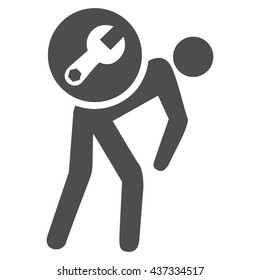 Service Courier vector icon. Style is flat icon symbol, gray color, white background.