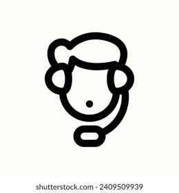 service, cs man icon, isolated icon in light background, perfect for website, blog, logo, graphic design, social media, UI, mobile app