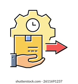 service delivery business process color icon vector. service delivery business process sign. isolated symbol illustration
