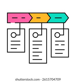 service delivery business process line icon vector. service delivery business process sign. isolated symbol illustration