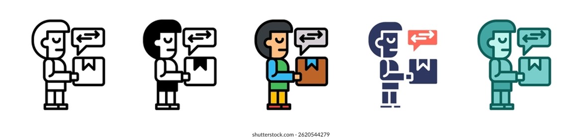 Service Delivery Icon Multiple Vector Illustration