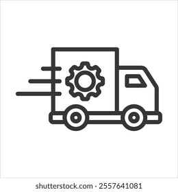 Service Delivery Outline Icon Vector Illustration