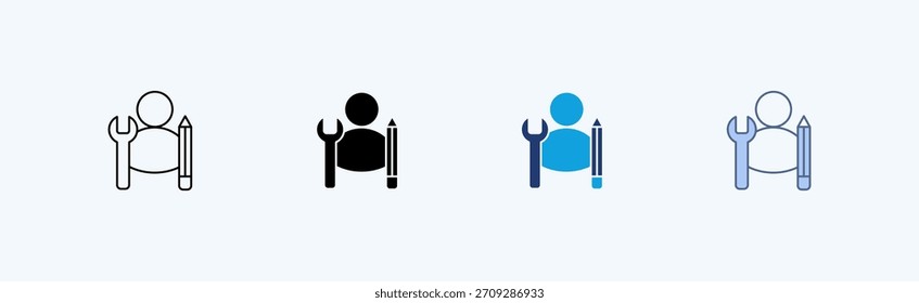 Diseño de servicios Icono múltiple Ilustración Vector