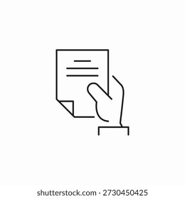Vector de signo de icono de documento de servicio