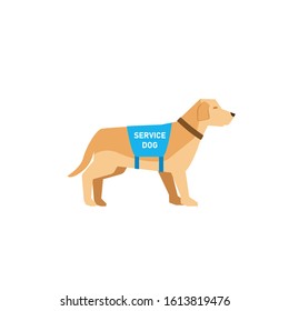 Service dog icon. Clipart image isolated on white background