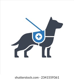 Service Dog Icon on white background