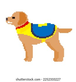 Service dog.Vector illustration that is easy to edit.