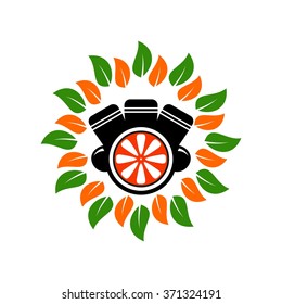 Service Eco Green Car Deal Logo Template