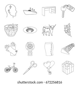 service, education, transportation and other web icon in outline style.medicine, Sports, health icons in set collection.