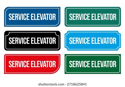 Sinal de porta do elevador de serviço Ilustração Sinais de porta imprimíveis para transporte de serviço