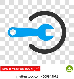 Service EPS vector icon. Illustration style is flat iconic bicolor blue and gray symbol on white background.