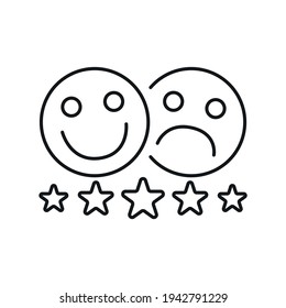 Service evaluation linear icon. Digital Marketing. Thin line customizable illustration. Contour symbol. Vector isolated outline drawing. Editable stroke