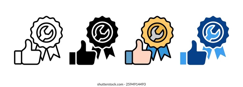 Service Excellence Icon Set Multiple Style Collection