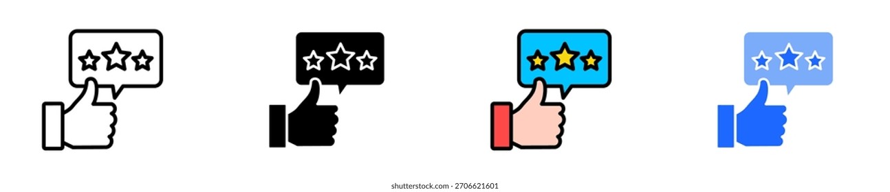 Icono de excelencia de servicio conjunto de múltiples estilos de Colección