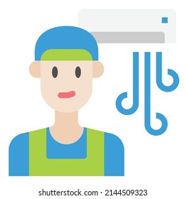 ilustración de vector de icono plano de servicio