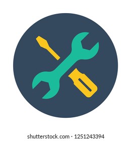 Service flat icon. You can be used service icon for several purposes like: websites, print templates, presentation templates, promotional materials, web and mobile phone apps.